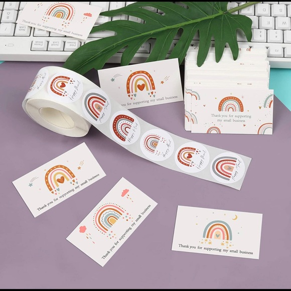 620Pcs Thank You Cards 120Pcs 1.5’’ Sticker 500Pcs - Picture 3 of 5